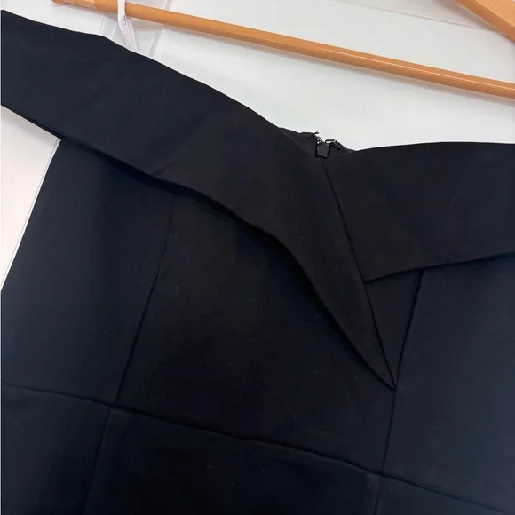 Lulus Hello Romance Black Off-the-Shoulder Bodycon Midi Dress NWT Size Small - Picture 4 of 7